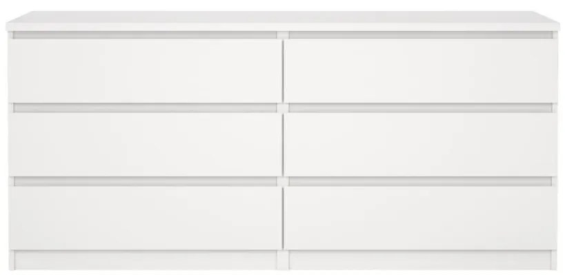 Simplicity komód 154 x 50 x 70 cm, fehér fényes