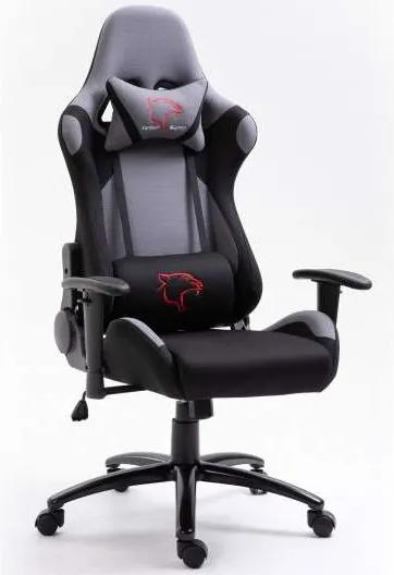 Dark Gamer szék nyak- és derékpárnával - fekete-szürke