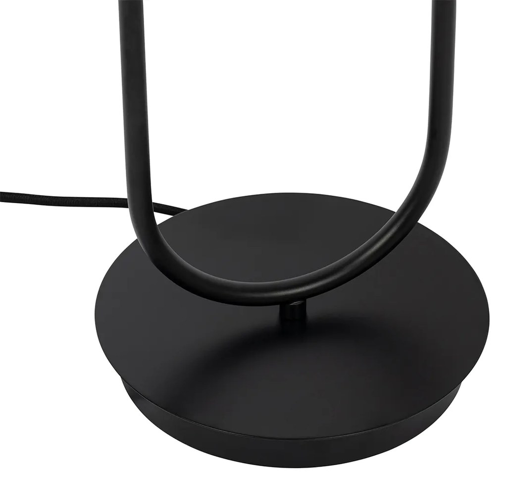 Art Deco asztali lámpa fekete füstüveggel 2-lámpás - Laura