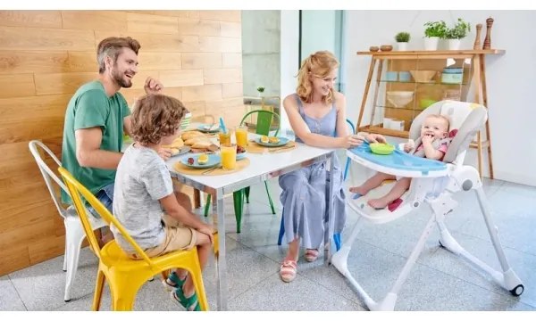 KINDERKRAFT - Gyerek étkezőszék YUMMY bézs/fehér