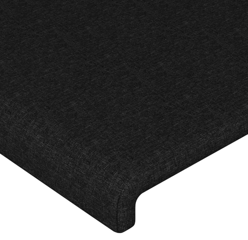 fekete szövet LED-es fejtámla 147 x 16 x 78/88 cm