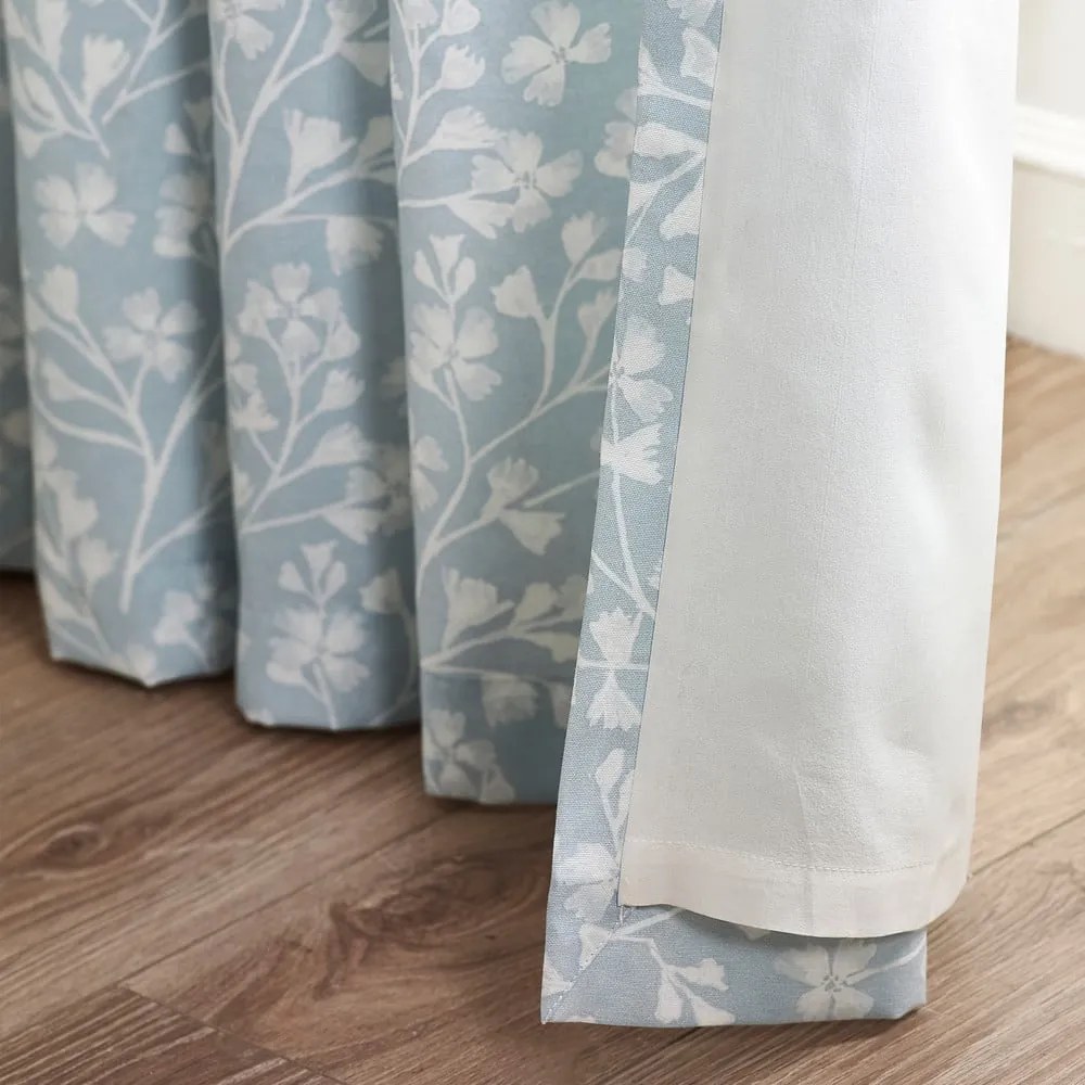 Kék függöny szett 2 db-os 168x183 cm Brooke Floral – Catherine Lansfield