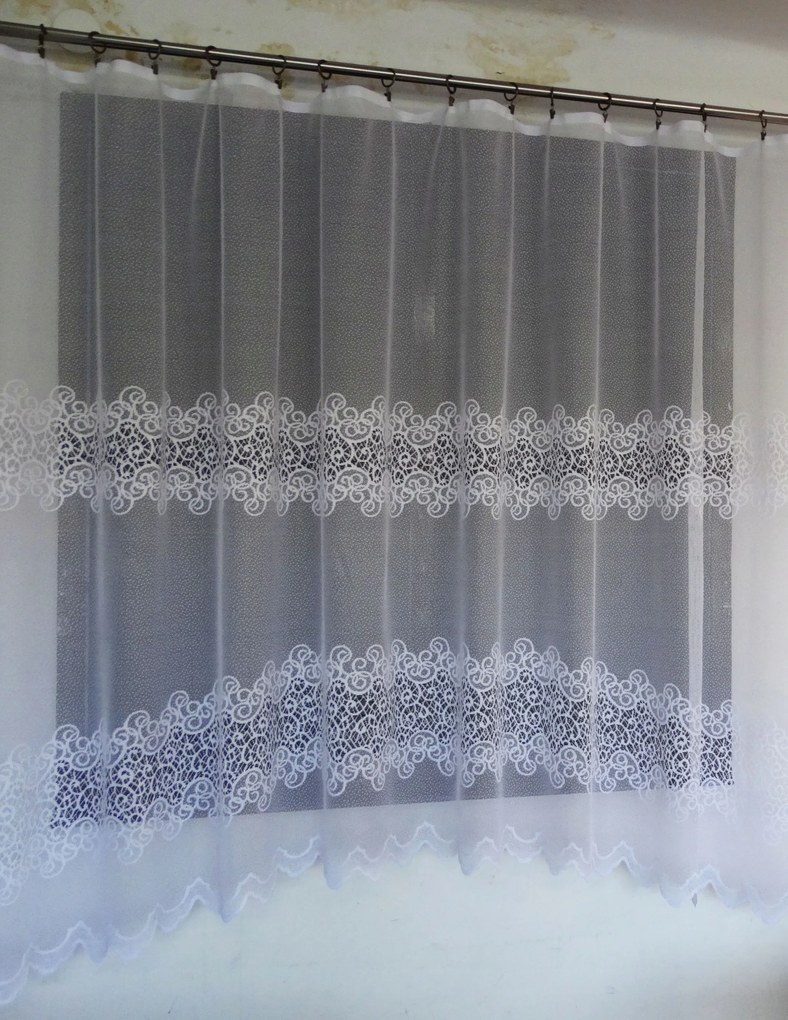 Mg Függöny 964/510 Fehér 300X160cm Kész Szalaggal