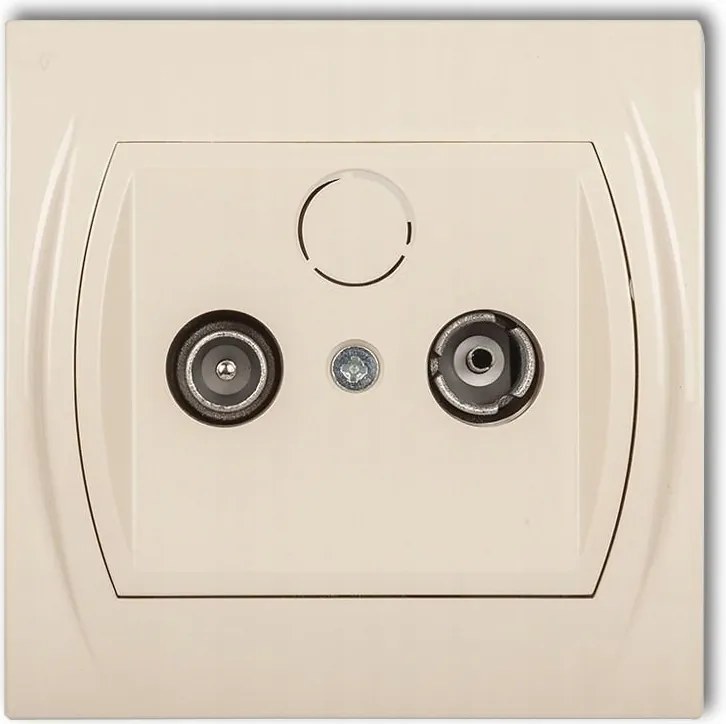 Rtv előfizetői aljzat bézs 2dB 1LG2K Logo Karlik