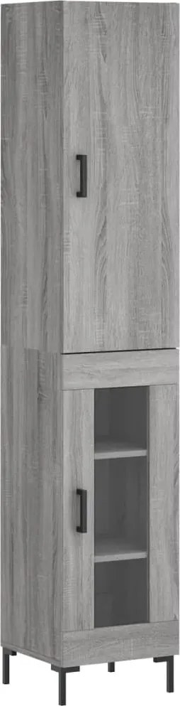 vidaXL szürke sonoma szerelt fa magasszekrény 34,5 x 34 x 180 cm