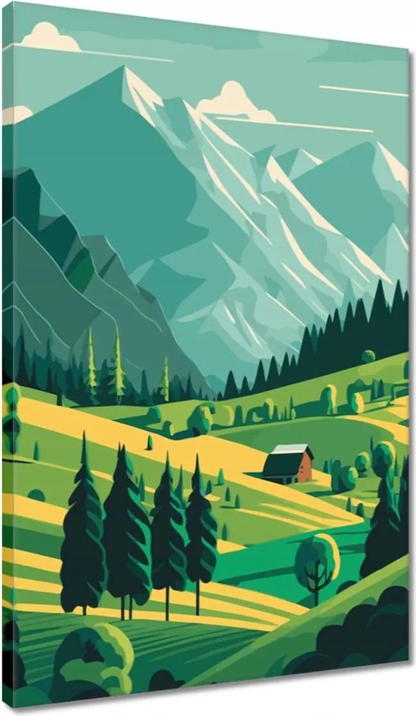 Vászonkép 40x60 Hegyi kilátás