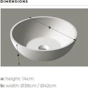 Nerja Emperador Dark kőmosdó_42 cm
