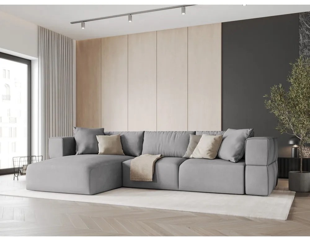 Világosszürke sarokkanapé (bal oldali) Esther – Milo Casa