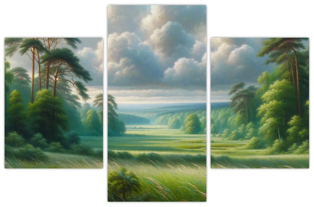 Kép - Zöld táj (90x60 cm)