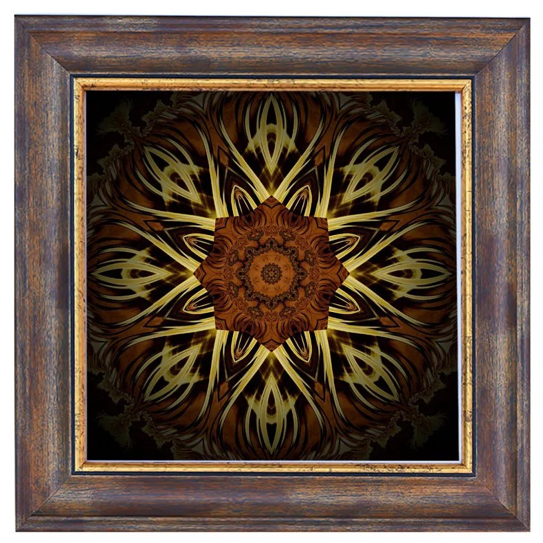 Madrid mandala képkeret bronz