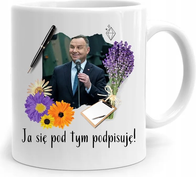 Andrzej Duda Pis Elnök Bögre Aláírja A fényképes nyomatot