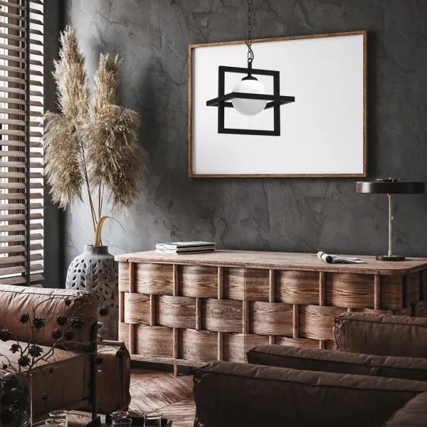 Csillár láncon DIEGO 1xE14/40W/230V fekete