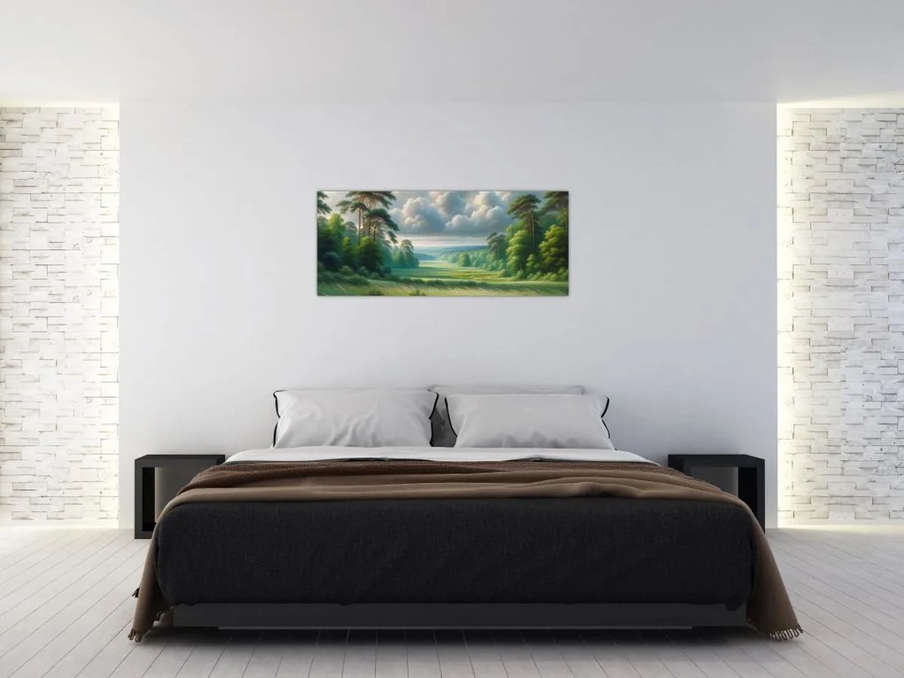 Kép - Zöld táj (120x50 cm)