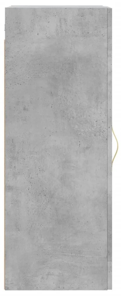betonszürke szerelt fa fali szekrény 34,5x34x90 cm