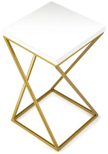 LOFT virágtartó állvány 40x24 cm arany/fehér