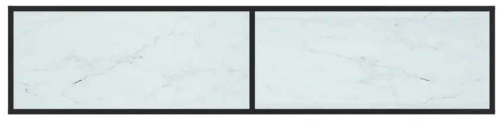 fehér márvány színű edzett üveg TV-szekrény 180x40x40,5 cm