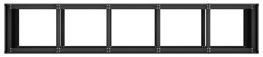 vidaXL ültetvény fekete 200x40x80 cm hidegen hengerelt acélból