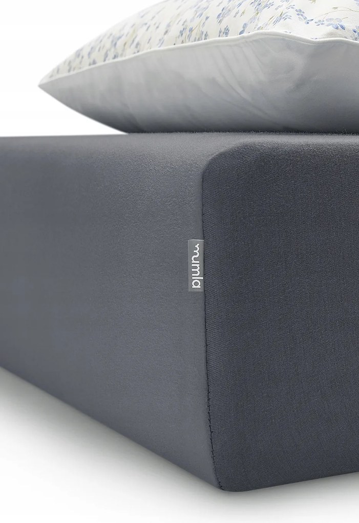 Grafit pamut lepedő 180x200 cm gumis Mumla