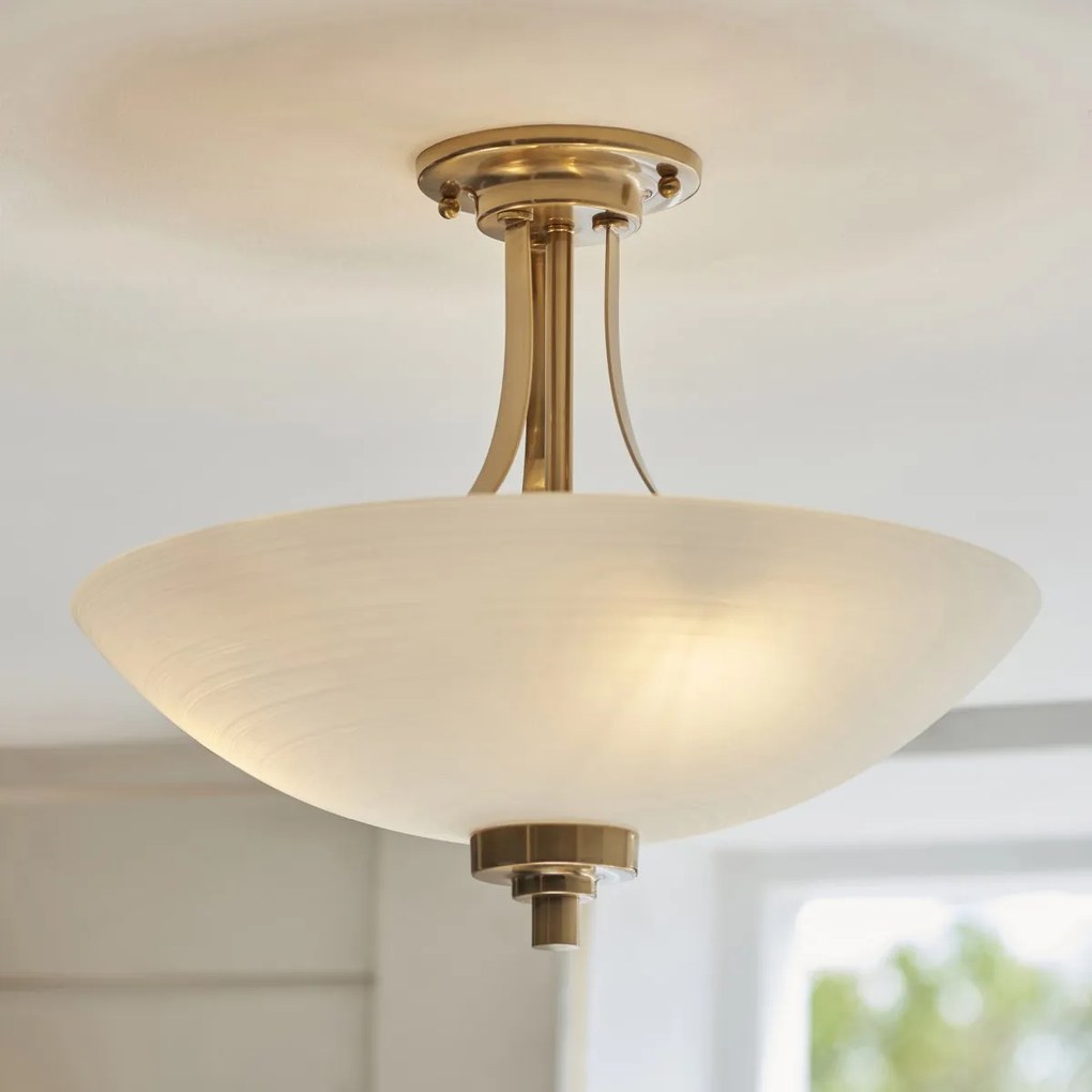 Endon glamour modern mennyezeti lámpa welles antik sárgaréz fehér end112438