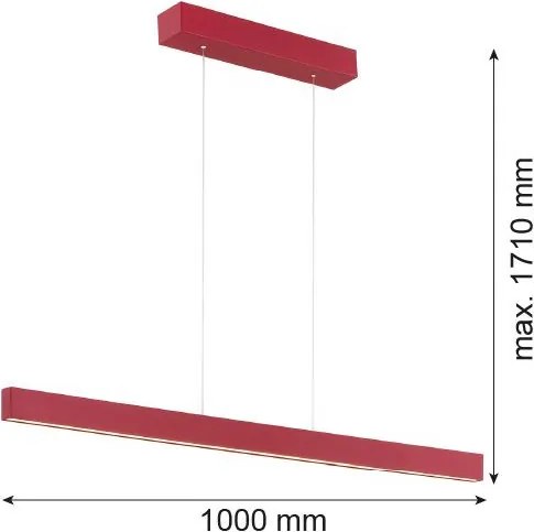 ARGON 8304 BALANS Modern Led Függesztett Lámpa Piros LED IP20