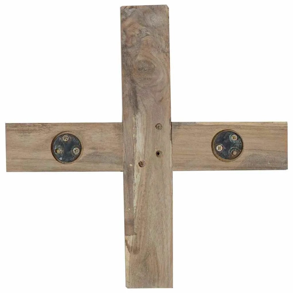 Karácsonyfa állvánnyal Barna 120 cm Tömör tíkfa