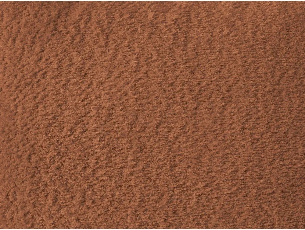 Narancssárga buklé kinyitható-tárolóhelyes sarokkanapé (jobb oldali-heverő résszel) Montaigne – Bobochic Paris