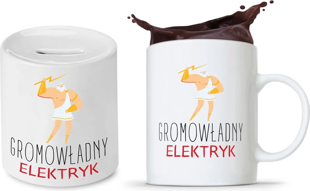 Villanyszerelő Készlet Ajándék Bögre Persely fényképes nyomtatással