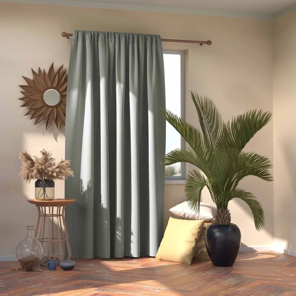 Szürke sötétítő termo függöny 140x245 cm Pleat – Restilo