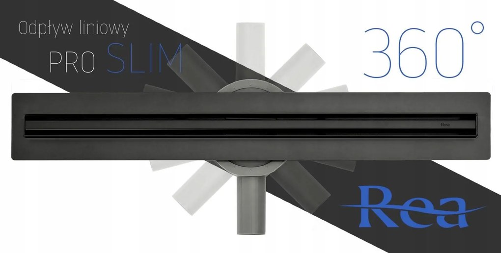 Lineáris lefolyó NEO Slim Pro black 100
