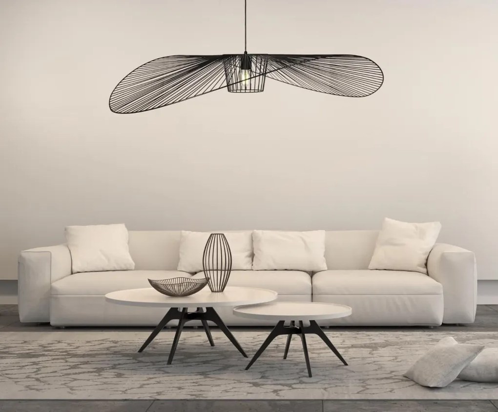 KAJA KP-21_CZARNY CZARNY Modern Függesztett Lámpa Fekete E27 IP20