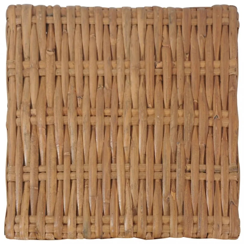 természetes rattan dohányzóasztal 47 x 47 x 28 cm