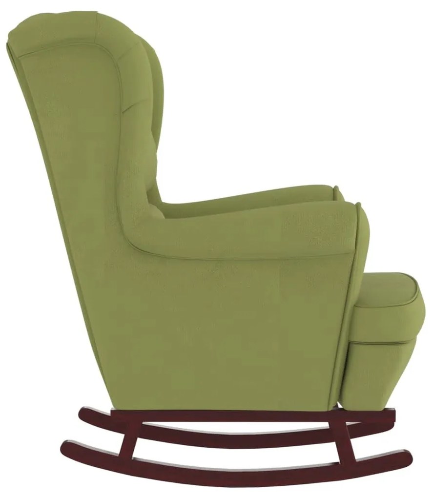 Világoszöld Bársony és Tömörfa Hintaszék