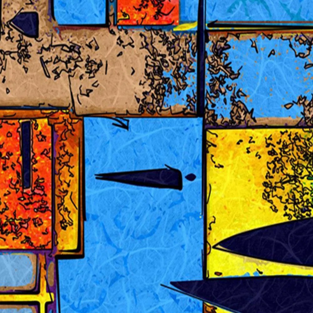 Gario Paraván Perverz tájkép Méret: 180 x 170 cm, Kivitelezés: Forgó paraván 360°