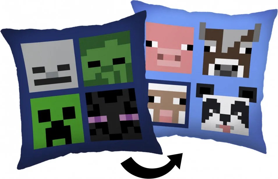 Minecraft Bad Mobs párna, díszpárna 40 x 40 cm