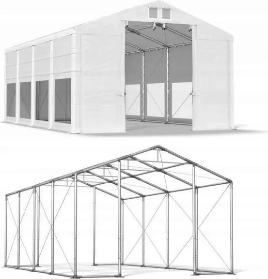 Garázs sátor 5x8m [3,5m] Das 560 Wp