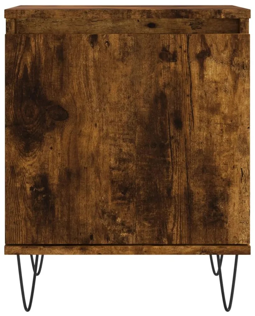 Füstös tölgy színű szerelt fa éjjeliszekrény 40 x 30 x 50 cm