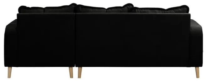 Fekete sarokkanapé (jobb oldali) Beata – Ropez