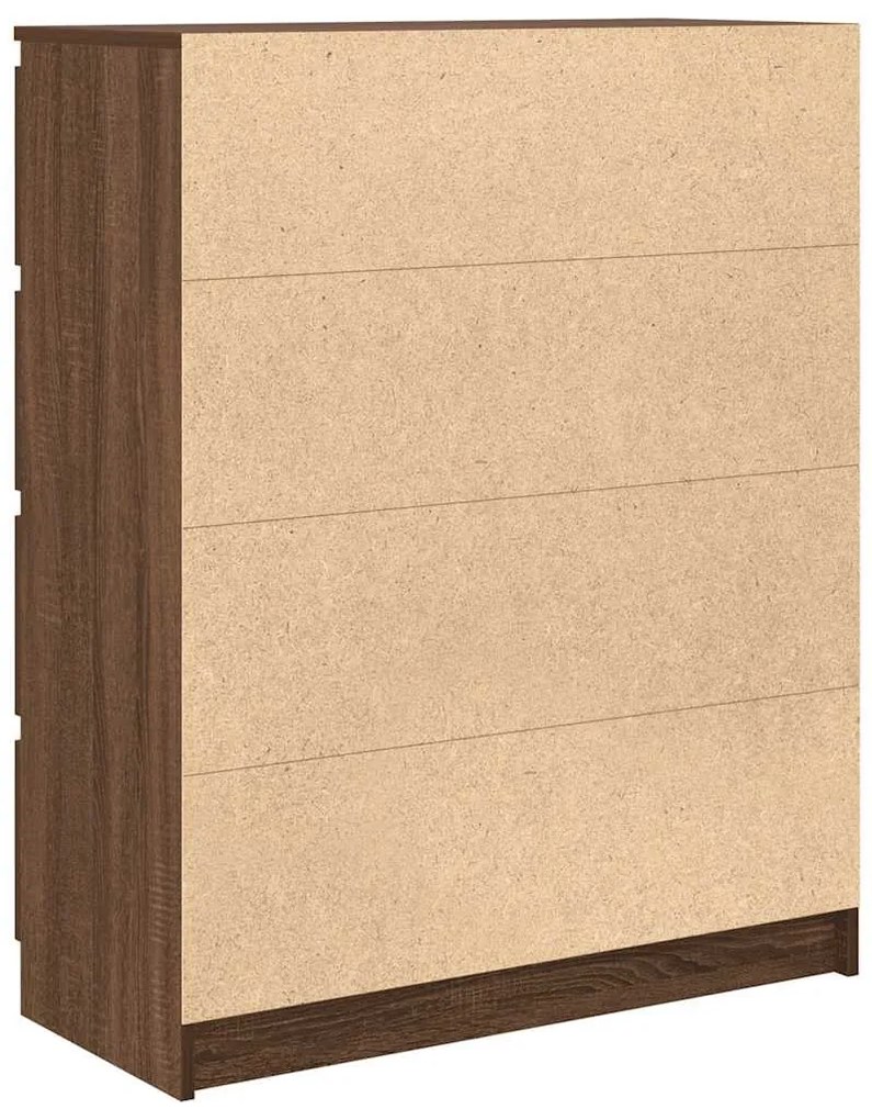 barna tölgyszínű szerelt fa tálalószekrény 80x35x99 cm