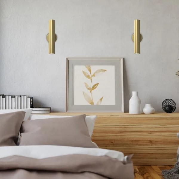 Fali lámpa RAITO 2xGU10/8W/230V sárgaréz