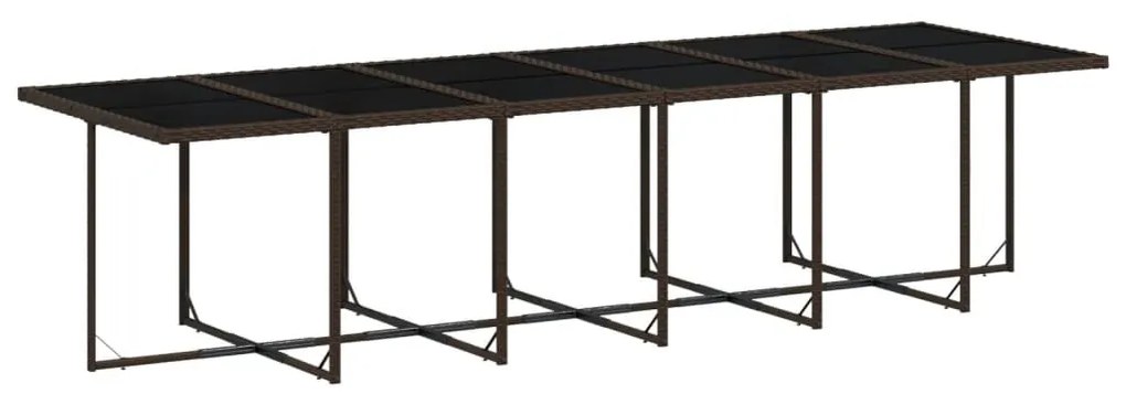 17 részes barna polyrattan kerti ülőgarnitúra párnákkal