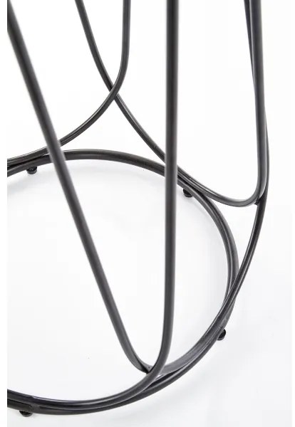 Kávésasztal NUBIRA 51x40 cm fekete/dió