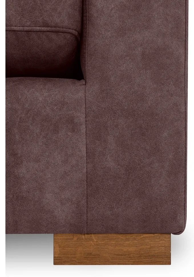 Sötétbarna bőrutánzat sarokkanapé (bal oldali) Hamburg – Scandic