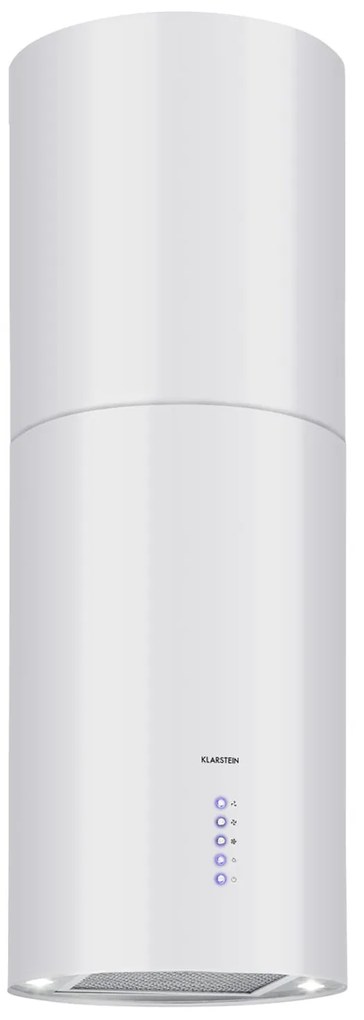 Klarstein Beretta, sziget páraelszívó, Ø 35 cm, légkeringetés, 650 m³/ó, LED, fehér