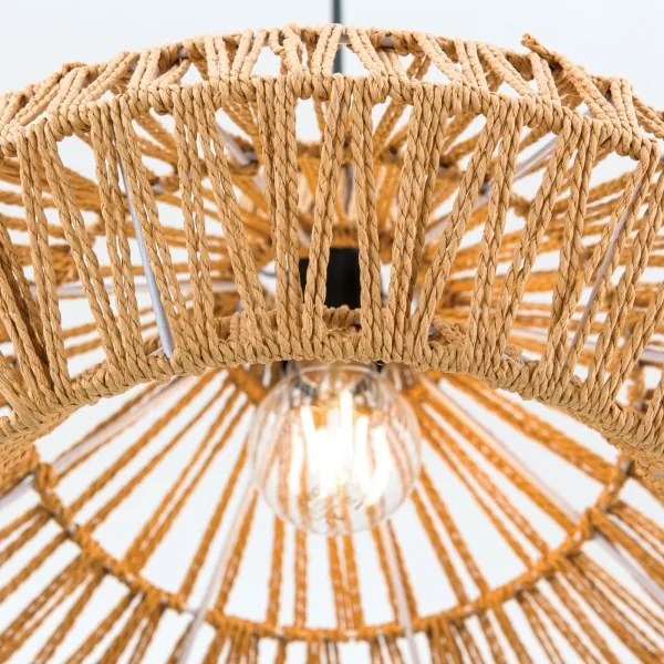 Orion HL 6-1813/1 - Csillár zsinóron BASKET 1xE27/40W/230V átm. 40 cm kender