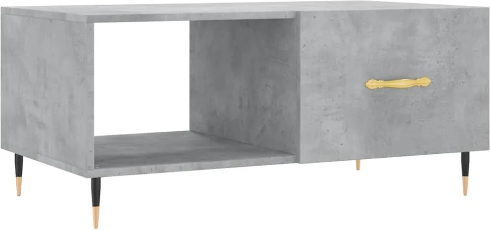vidaXL betonszürke szerelt fa dohányzóasztal 90 x 50 x 40 cm