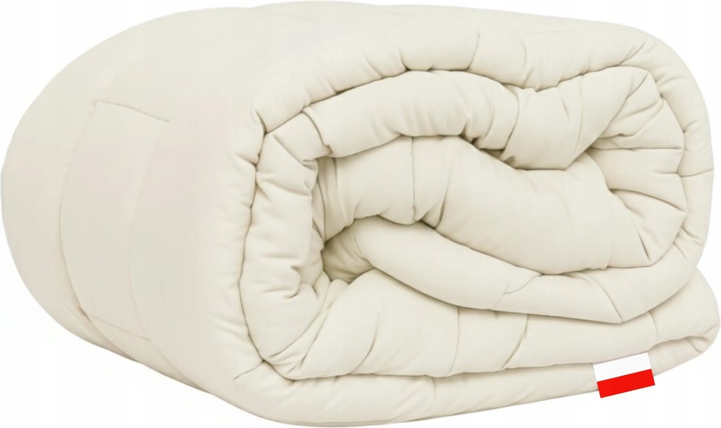 Báránygyapjú paplan 160x200cm Meleg Vastag Puha Ekrü Báránygyapjú Pl