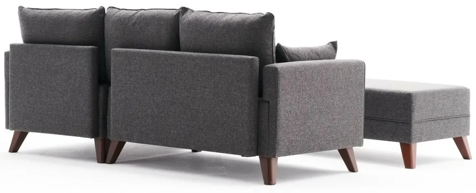 Bella Mini Right Anthracite kinyitható sarokkanapé