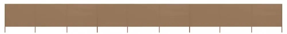 tópszínű 9-paneles szövet szélfogó 1200 x 160 cm