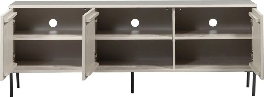 Világosszürke borovi fenyő TV-állvány 150x56x44 cm New Gravure – WOOOD