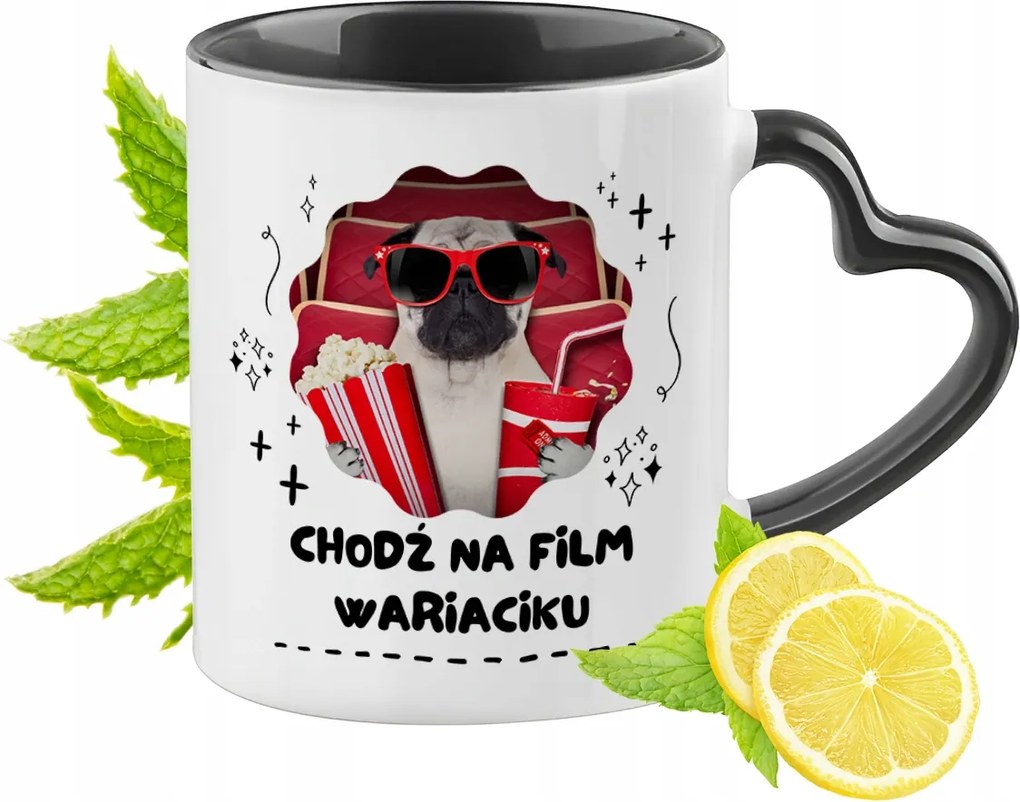 Vicces Bögre Fekete Szív Alakú Füllel Ajándék